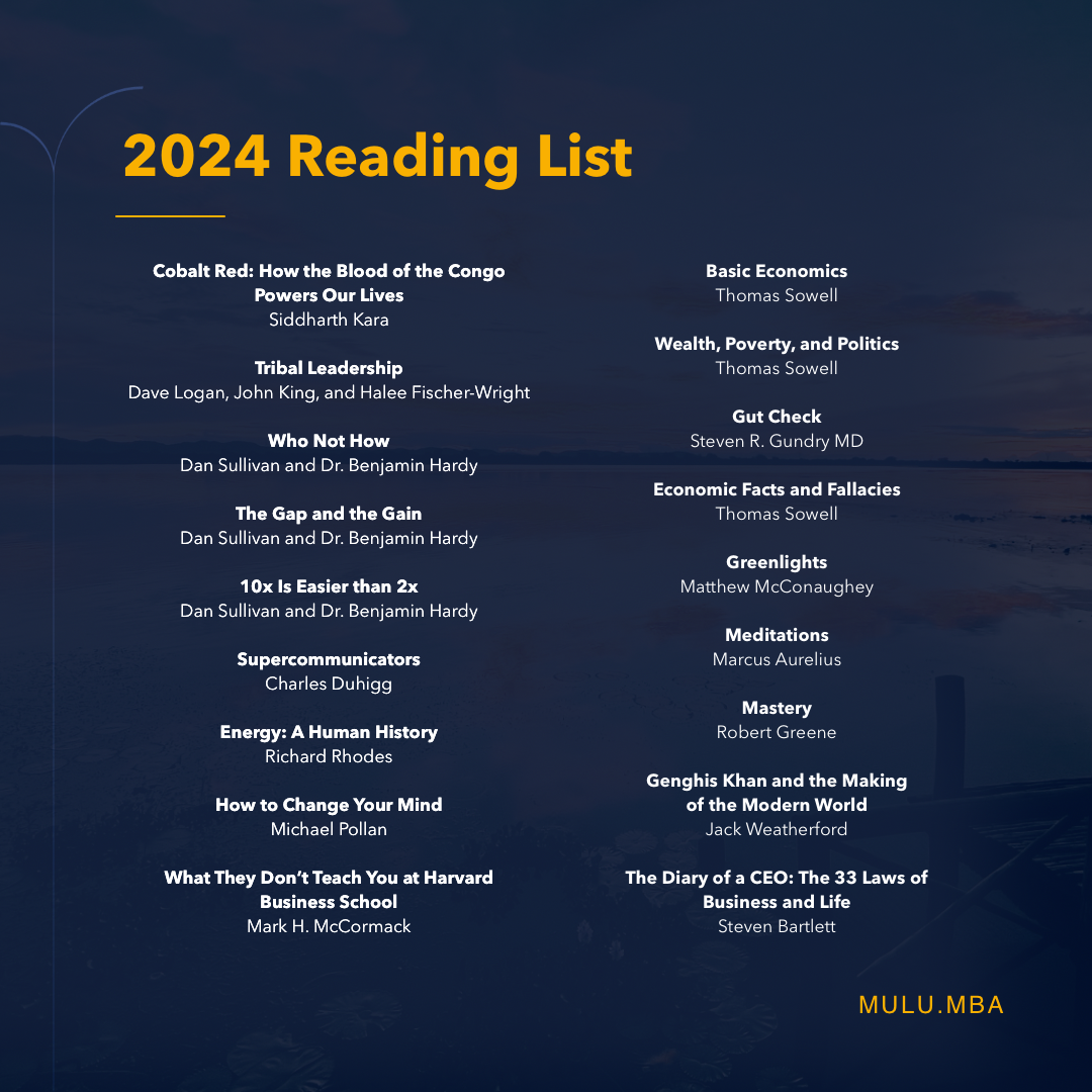 Cobalt to Consciousness: Insights from my 2024 Reading List